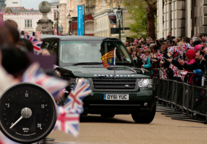 Range Rover in a royal procession