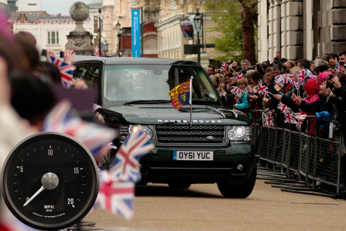 Range Rover in a royal procession